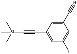 Benzonitrile, 3-fluoro-5-[2-(trimethylsilyl)ethynyl]- Struktur