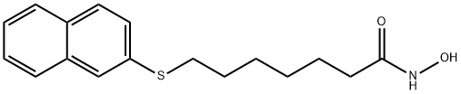 N-羟基-7-(2-萘硫基)-庚酰胺 结构式