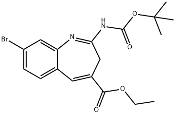 (lE,4E)-ethyl 8-bromo-2-(tert-butoxycarbonylamino)-3H-benzo[b]azepine-4-carboxylate, 926927-57-3, 结构式