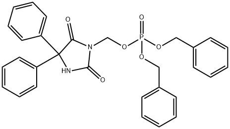 (2,5-二氧-4,4-二苯基-1-咪唑烷基)甲基双(苯甲基)磷酸酯 结构式