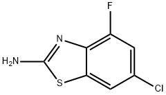 6-クロロ-4-フルオロ-1,3-ベンゾチアゾール-2-アミン 化学構造式