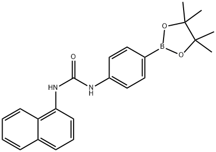 N-1-naphthalenyl-N'-[4-(4,4,5,5-tetramethyl-1,3,2-dioxaborolan-2-yl)phenyl]Urea Struktur