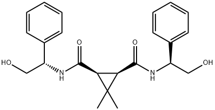 (1S,2R)-N,N′bis((S)-2-hydroxy-1-phenylethyl)-3,3-dimethylcyclopropane-1,2-dicarboxamide Structure