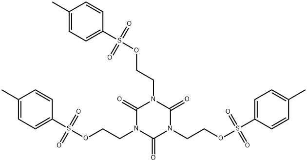2-[3,5-双[2-(4-甲基苯基)磺酰氧基乙基]-2,4,6-三氧代-1,3,5-三嗪基-1-基]乙基-4-甲基苯磺酸, 951016-94-7, 结构式