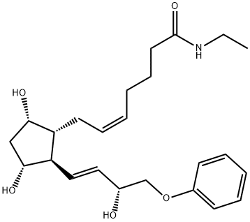 16-phenoxy Prostaglandin F2α ethyl amide, 951319-59-8, 结构式