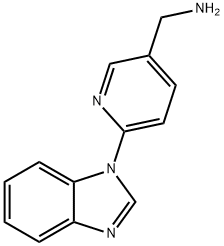 6-(1H-1,3-苯并二唑-1-基)吡啶-3-基]甲胺 结构式