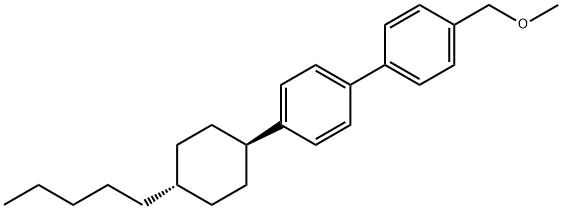 4（トランス4ペンチルシクロヘキシル）4’メトキシメチルビフェニル 化学構造式