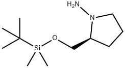 1-Pyrrolidinamine, 2-[[[(1,1-dimethylethyl)dimethylsilyl]oxy]methyl]-, (S)- (9CI) Struktur