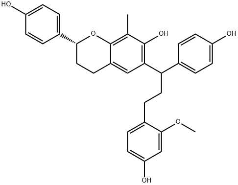 (2R)-8-Methylsocotrin-4'-ol Structure