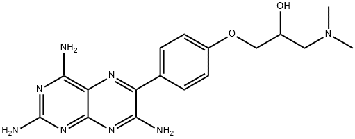 1-(ジメチルアミノ)-3-[4-(2,4,7-トリアミノプテリジン-6-イル)フェノキシ]2-プロパノール 化学構造式