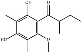 2,6-Dimethyl-3-O-methyl-4-(2-methylbutyryl)phloroglucinol Struktur