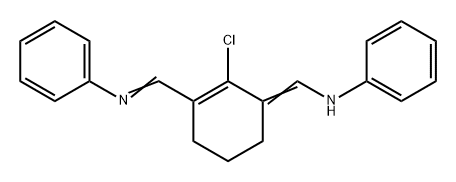 N-[[(Z)-2-氯-3-[(苯基氨基)亚甲基]-1-环己烯-1-基]亚甲基]苯胺, 99044-67-4, 结构式