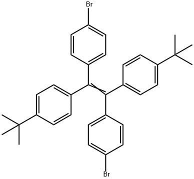 1-[1,2-双(4-溴苯基)-2-[4-(1,1-二甲基乙基)苯基]乙烯基]-4-(1,1-二甲基乙基)-苯 结构式