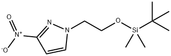 1H-Pyrazole, 1-[2-[[(1,1-dimethylethyl)dimethylsilyl]oxy]ethyl]-3-nitro- 结构式