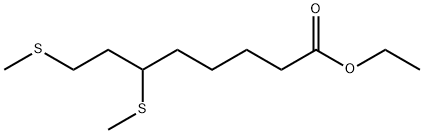 Octanoic acid, 6,8-bis(methylthio)-, ethyl ester Struktur