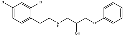 1-{[2-(2,4-dichlorophenyl)ethyl]amino}-3-phenoxypropan-2-ol Struktur