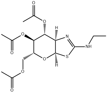 (3AR,SR,6S,7R,7AR)-5-(乙酰氧基甲基)-2-(乙基氨基)-5,6,7,7-四氢-3H-吡喃并[3,2-D]噻唑-6,7-二基二乙酸酯, 1009816-47-0, 结构式