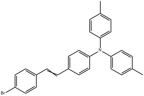 (BenzenaMine, 4-[2-(4-broMophenyl)ethenyl]-N,N-bis(4-Methylphenyl)-|4-[2-(4-溴苯基)乙烯基]-N,N-二(4-甲基苯基)苯胺