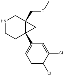 3-Azabicyclo[4.1.0]heptane, 6-(3,4-dichlorophenyl)-1-(methoxymethyl)-, (1S,6R)- Structure