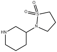 Piperidine, 3-(1,1-dioxido-2-isothiazolidinyl)- Structure