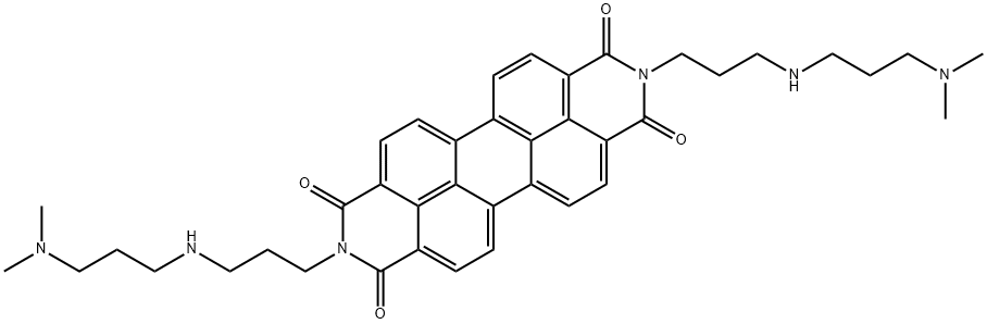 Anthra[2,1,9-def:6,5,10-d'e'f']diisoquinoline-1,3,8,10(2H,9H)-tetrone, 2,9-bis[3-[[3-(dimethylamino)propyl]amino]propyl]- Struktur