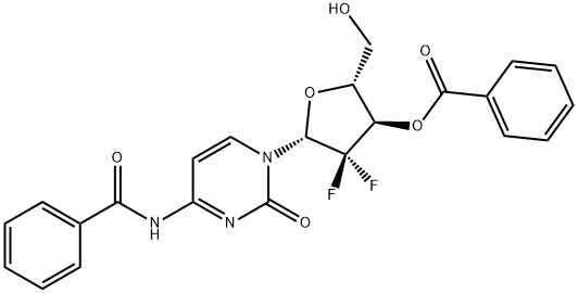 N,O3'-dibenzoylgeMcitabine Struktur