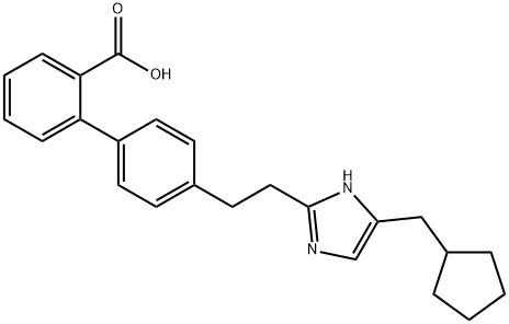 bag-2  2-[4-[2-[5-(cyclopentylmethyl)-1H-imidazol-2-yl]ethyl]phenyl]benzoic acid 结构式