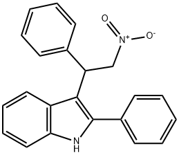 2-フェニル-3-(1-フェニル-2-ニトロエチル)-1H-インドール 化学構造式