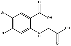 Benzoic acid, 5-bromo-2-[(carboxymethyl)amino]-4-chloro- 化学構造式