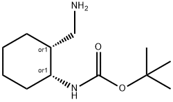 ((1R,2R)-2-(氨基甲基)环己基)氨基甲酸叔丁酯, 1030390-99-8, 结构式