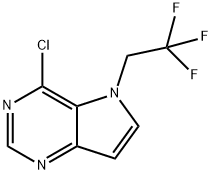4-chloro-5-(2,2,2-trifluoroethyl)-5H-pyrrolo[3,2-d]pyrimidine 结构式