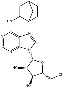 N-Bicyclo[2.2.1]hept-2-yl-5'-chloro-5'-deoxyadenosine Struktur