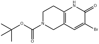 (Tert-butyl 3-bromo-2-oxo-1,5,7,8-tetrahydro-1,6-naphthyridine-6-carboxylate) Structure