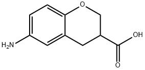 2H-1-Benzopyran-3-carboxylic acid, 6-amino-3,4-dihydro- Structure