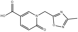 1-[(3-甲基-1,2,4-噁二唑-5-基)甲基]-6-氧代-1,6-二氢吡啶-3-羧酸 结构式
