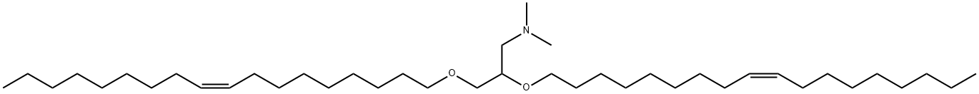 1,2-ジオレイロキシ-3-ジメチルアミノプロパン 化学構造式
