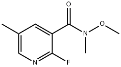 2-Fluoro-N-methoxy-N,5-dimethylnicotinamide Struktur