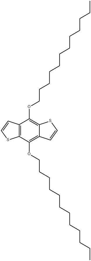4,8-ビス(ドデシルオキシ)ベンゾ[1,2-b:4,5-b']ジチオフェン 化学構造式