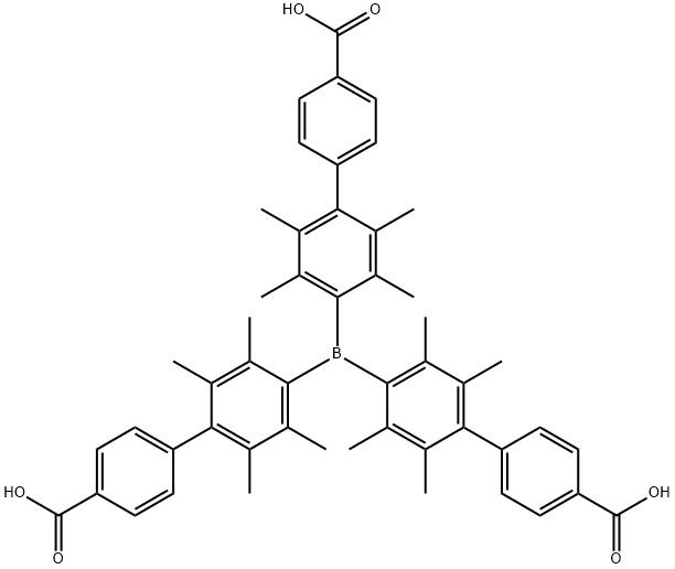 4',4''',4'''''-borylidynetris[2',3',5',6'-tetramethyl-[1,1'-Biphenyl]-4-carboxylic acid Structure