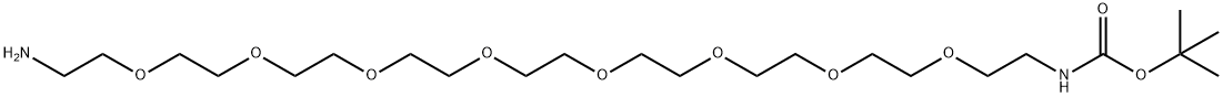 BocNH-PEG8-CH2CH2NH2 Structure