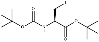 (R)-2-((叔丁氧基羰基)氨基)-3-碘丙酸叔丁酯 结构式