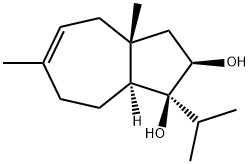 (1alpha,2alpha,3aalpha,8abeta)-(-)-1,2,3,3a,4,7,8,8a-Octahydro-3a,6-dimethyl-1-(1-methylethyl)- 1,2-azulenediol Struktur