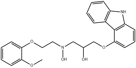 2-Propanol, 1-(9H-carbazol-4-yloxy)-3-[hydroxy[2-(2-methoxyphenoxy)ethyl]amino]- Structure