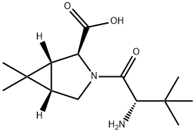 3-Azabicyclo[3.1.0]hexane-2-carboxylic acid, 3-[(2S)-2-amino-3,3-dimethyl-1-oxobutyl]-6,6-dimethyl-, (1R,2S,5S)- Structure