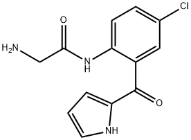 Acetamide, 2-amino-N-[4-chloro-2-(1H-pyrrol-2-ylcarbonyl)phenyl]- Structure