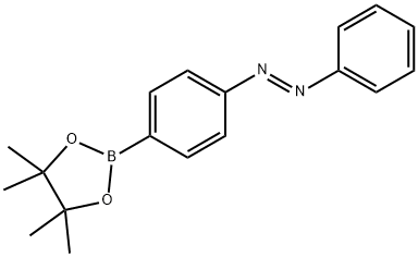 Diazene, 1-phenyl-2-[4-(4,4,5,5-tetramethyl-1,3,2-dioxaborolan-2-yl)phenyl]-, (1E)- 结构式