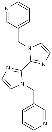 1,1-bis(pyridin-3-ylmethyl)-2,2-bisimidazole Structure