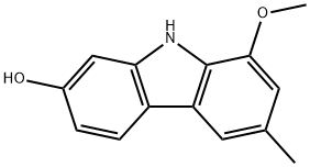 7-Hydroxy-1-methoxy-3-methylcarbazole Struktur