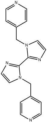 1,1-bis(pyridin-4-ylmethyl)-2,2-bisimidazole Struktur
