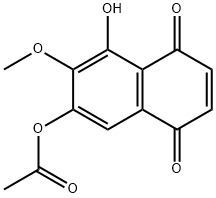 1,4-Naphthalenedione, 7-(acetyloxy)-5-hydroxy-6-methoxy- 化学構造式